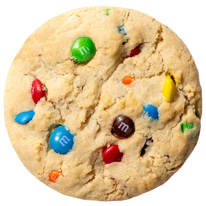 Crumbl Original M&M'S Cookie topped with M&M'S candies